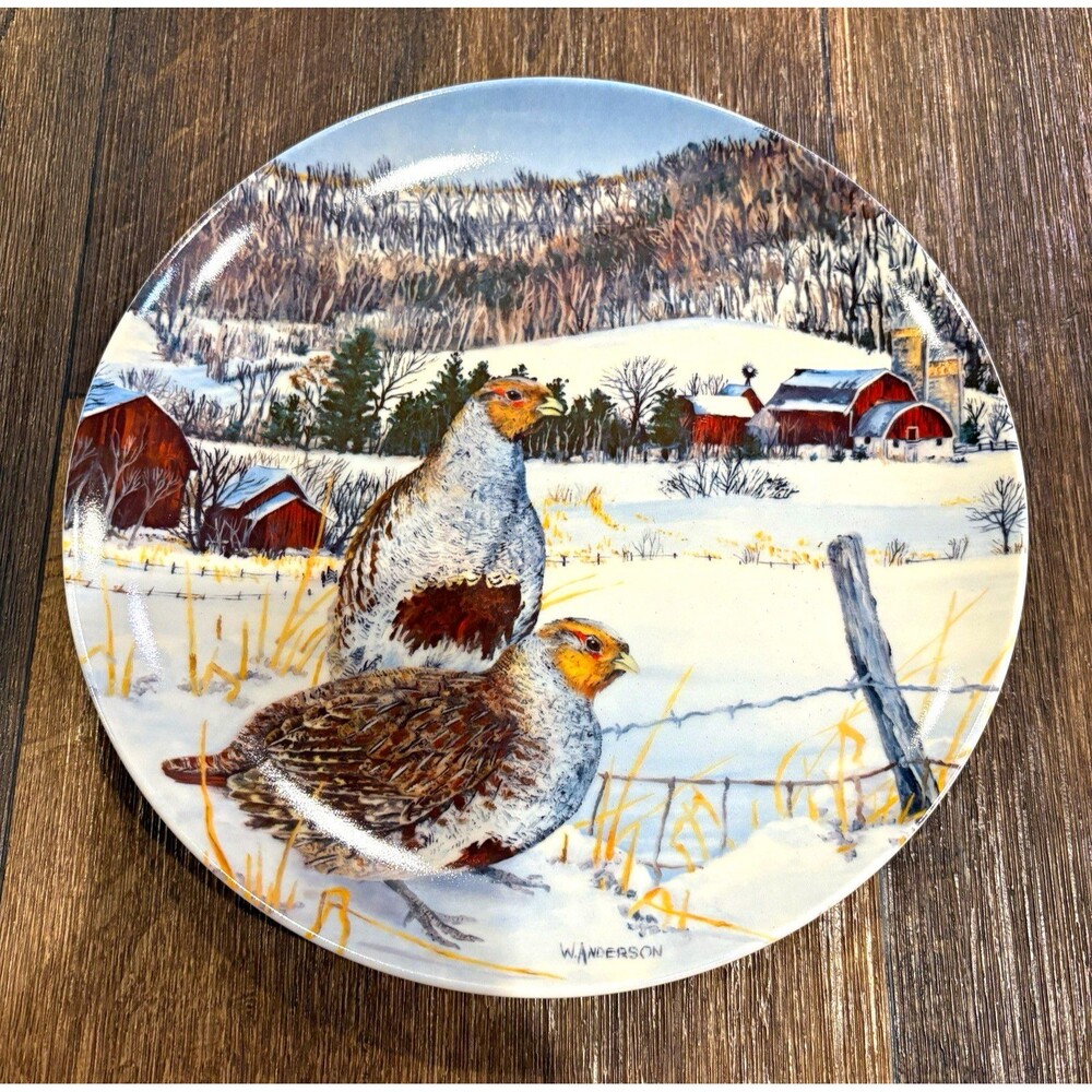 1987 Knowles The Gray Partridge Upland Birds Limited Edition Plate 8.5"